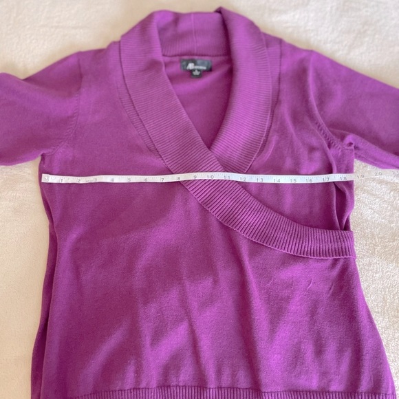 AB Studio V-Neck 3/4 Sweater - Size L - Picture 7 of 12